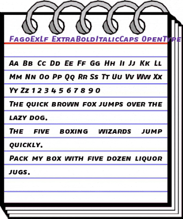 FagoExLf ExtraBoldItalicCaps animated font preview