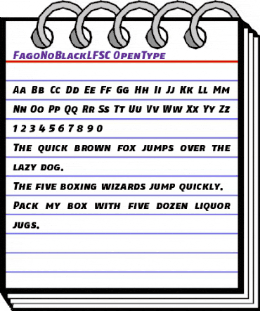 FagoNoBlackLf Regular animated font preview