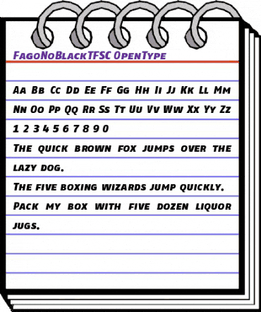 FagoNoBlackTf Regular animated font preview FagoNoBlackTf Regular animated font preview