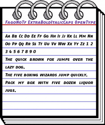 FagoNoTf ExtraBoldItalicCaps animated font preview FagoNoTf ExtraBoldItalicCaps animated font preview