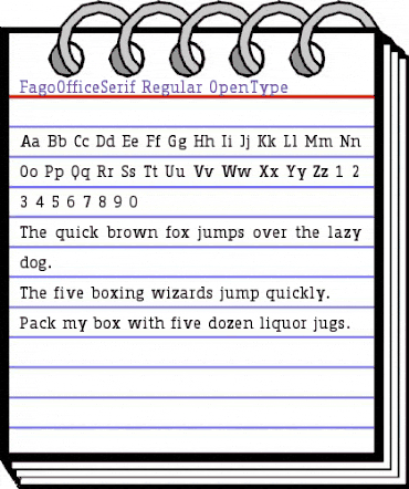 Fago Office Serif Regular animated font preview Fago Office Serif Regular animated font preview