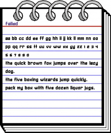 Failed Regular animated font preview