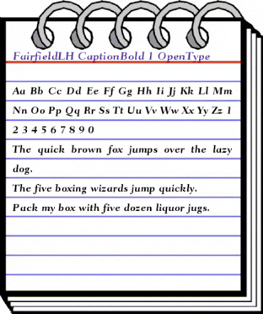 Fairfield LH 75 Caption Bold animated font preview Fairfield LH 75 Caption Bold animated font preview