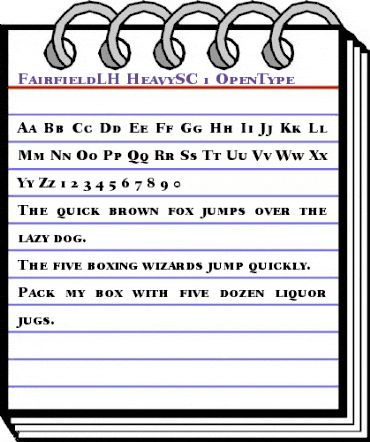 Fairfield LH 85 Heavy Small Caps & Old Style Figures animated font preview Fairfield LH 85 Heavy Small Caps & Old Style Figures animated font preview