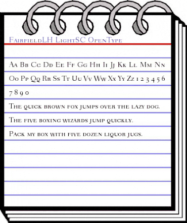 Fairfield LH 45 Light SC animated font preview Fairfield LH 45 Light SC animated font preview