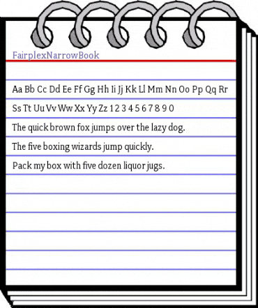 FairplexNarrowBook Regular animated font preview