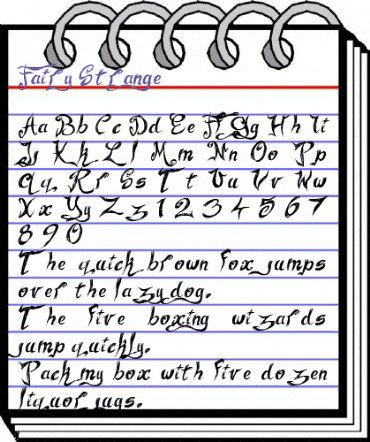 Fairy Strange Regular animated font preview