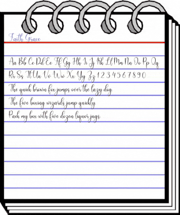 Faith Grace Regular animated font preview