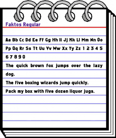 Faktos Regular animated font preview Faktos Regular animated font preview