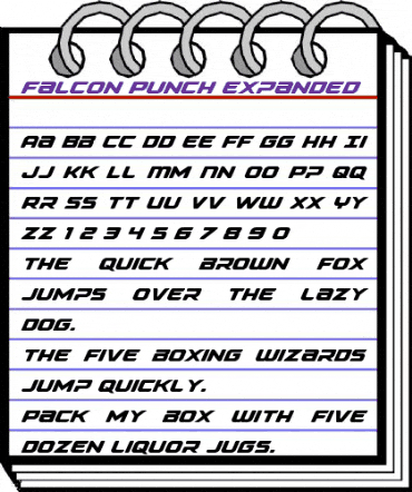 Falcon Punch Expanded Expanded animated font preview Falcon Punch Expanded Expanded animated font preview