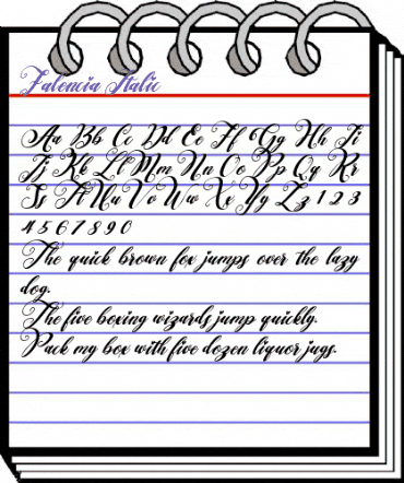 Falencia Italic Regular animated font preview