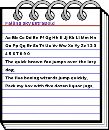 Falling Sky ExBd animated font preview