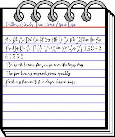 Falling Slowly Free Demo Regular animated font preview