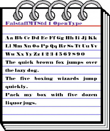 Falstaff MT Std Regular animated font preview Falstaff MT Std Regular animated font preview
