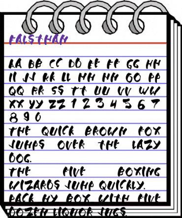 Falsthan Regular animated font preview