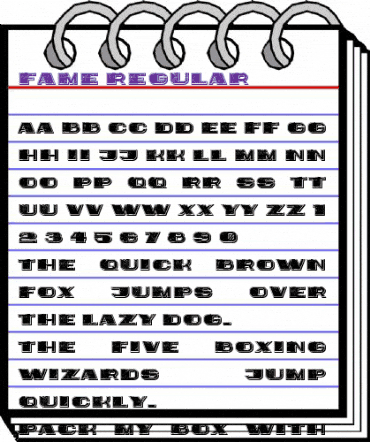 Fame Regular animated font preview Fame Regular animated font preview