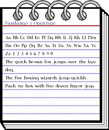 Fandango Regular animated font preview