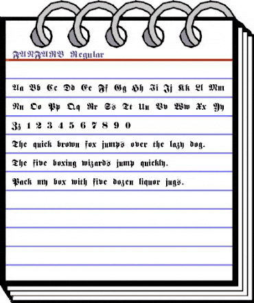 FANFARB Regular animated font preview