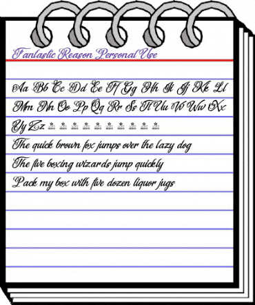 Fantastic Reason Personal Use Regular animated font preview