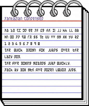 Fantazian Condensed Condensed animated font preview