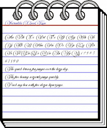 Faradila Regular animated font preview