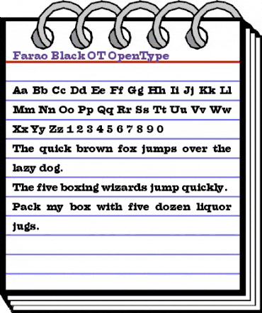 Farao Black OT Regular animated font preview