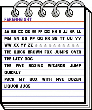 Farenheight Regular animated font preview