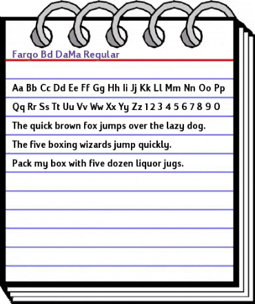 Fargo Bd DaMa Regular animated font preview