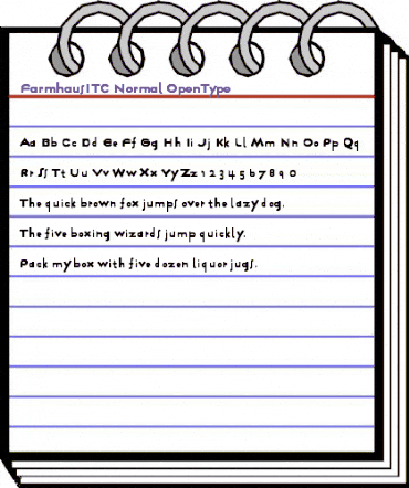 FarmhausITC Regular animated font preview