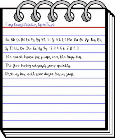 Farmhouse Regular animated font preview