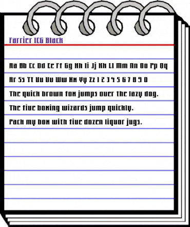 Farrier ICG Black Regular animated font preview