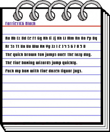 FarrierICG Black animated font preview