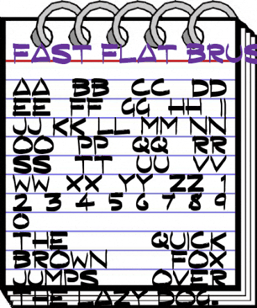 Fast Flat Brush Regular animated font preview
