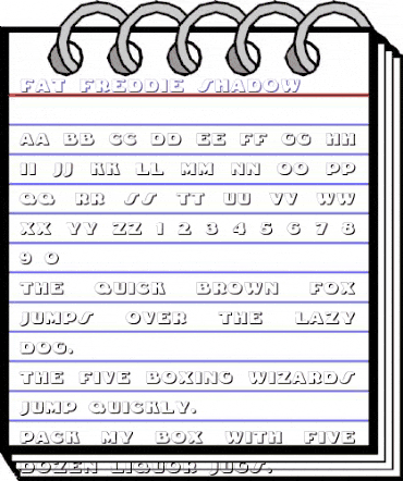 Fat Freddie Shadow Regular animated font preview