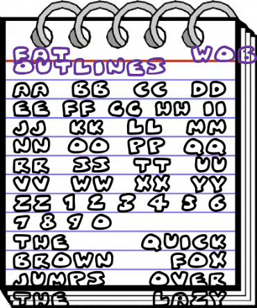 Fat Wobble Outlines Regular animated font preview