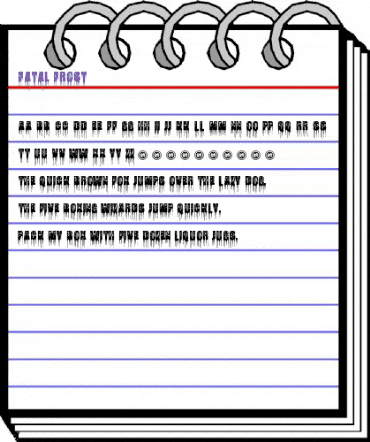 Fatal Frost Regular animated font preview