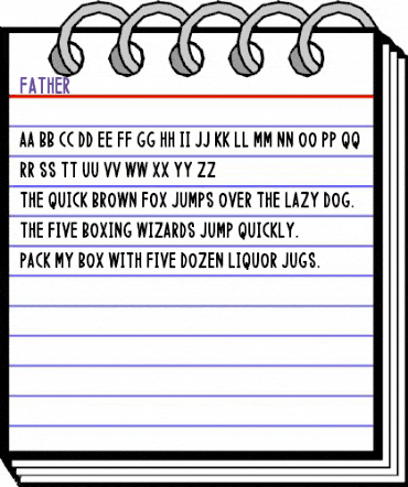 Father Regular animated font preview