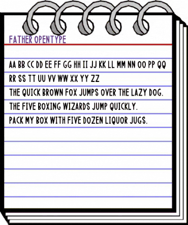 Father Regular animated font preview