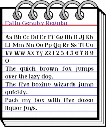 Fatin Gengky Regular animated font preview