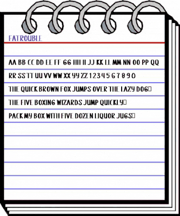 Fatrouble Regular animated font preview Fatrouble Regular animated font preview