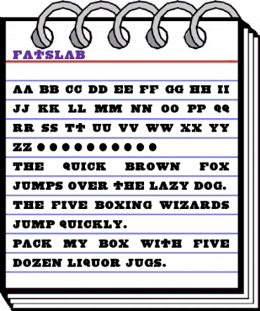 Fatslab Regular animated font preview