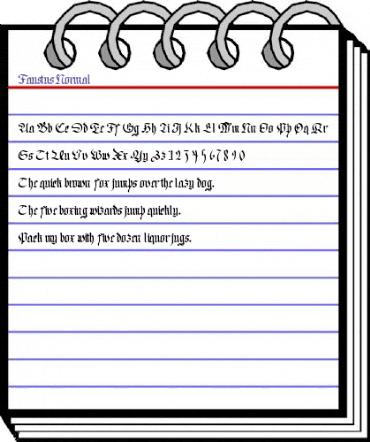 Faustus Normal animated font preview Faustus Normal animated font preview