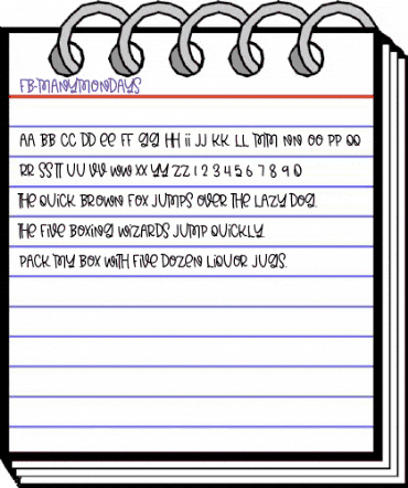 FB-ManyMondays Regular animated font preview