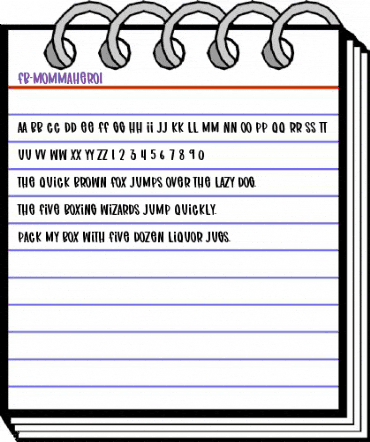 FB-MommaHero1 Regular animated font preview
