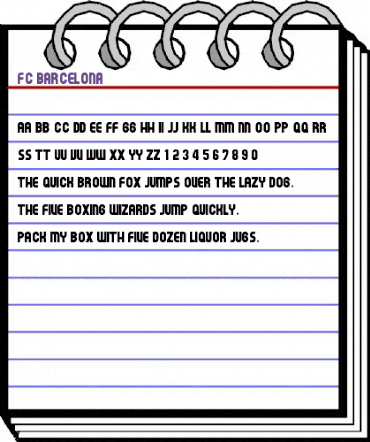 F.C. BARCELONA Regular animated font preview