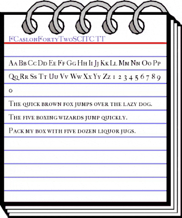FCaslonFortyTwoSCITC TT Roman animated font preview