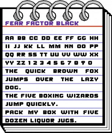 Fear Factor Black Regular animated font preview