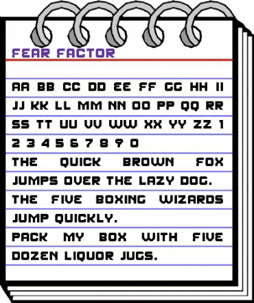 Fear Factor Regular animated font preview Fear Factor Regular animated font preview