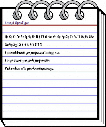 Fearful Regular animated font preview