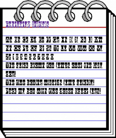 February 2 Initials animated font preview